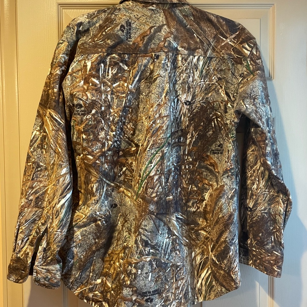 Mossy Oak Silentstalker Button-Up Long Sleeve Camouflage Shirt, Size Large - Picture 9 of 9